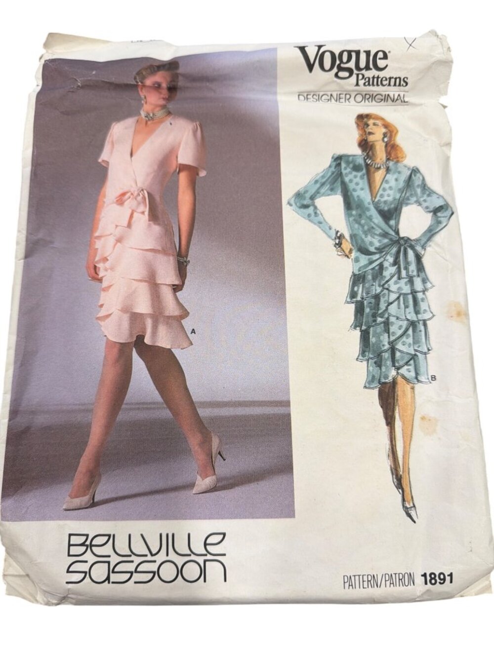 Vogue Patterns Bellville Sassoon 1891 Misses Designer Ruffled Dress Sewing Patte